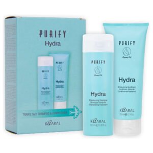 HYDRA TRAVEL KIT Drėkinamasis šampūnas ir kondicionierius su migdolų, alyvuogių, ryžių aliejais, 100 ml + 75 ml