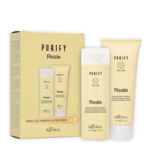REALE TRAVEL KIT Šampūnas ir kondicionierius pažeistiems, silpniems plaukams (be sulfatų, be parabenų), 100 ml + 75 ml